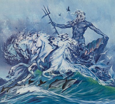 Ippocampi (litografia a colori) da Angus McBride