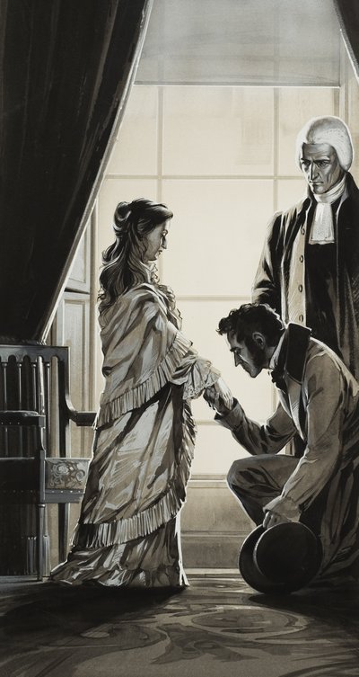 Come si è diffusa la notizia: "Il re è morto" (gouache su carta) da Angus McBride