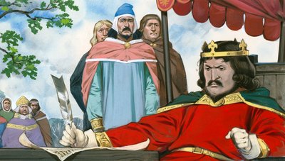 Re Giovanni firma a malincuore la Magna Carta da Angus McBride