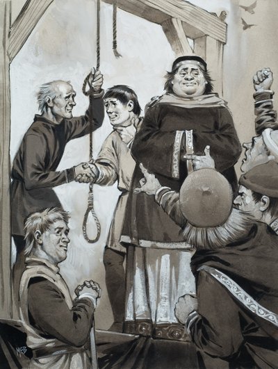 Giustizia medievale (gouache su carta) da Angus McBride
