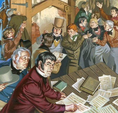 Riunione di cartisti (gouache su carta) da Angus McBride