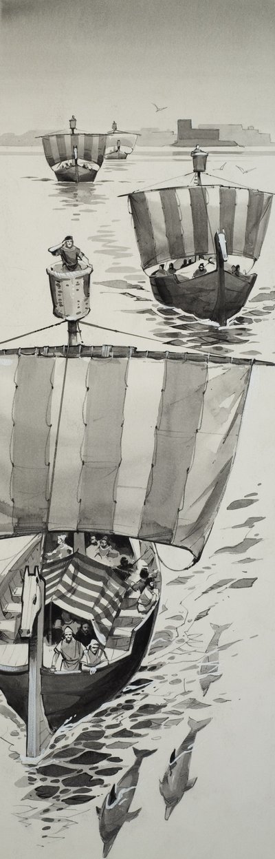 Fenici (guazzo su carta) da Angus McBride