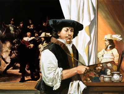 Rembrandt dipinge il suo famoso ritratto delle Guardie Civiche da Angus McBride