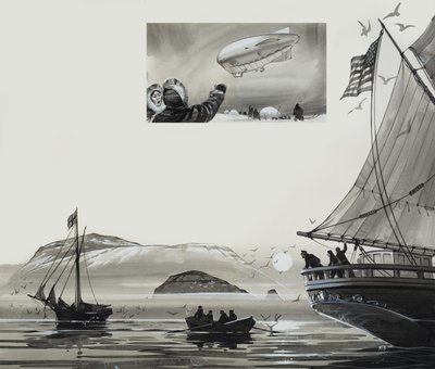 Roald Amundsen (1872-1928) (gouache su carta) da Angus McBride