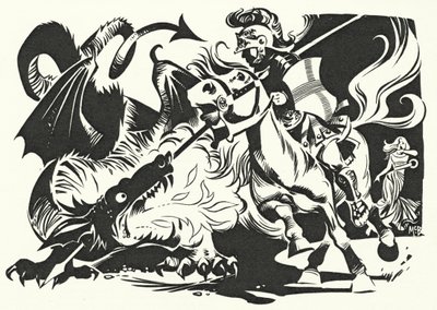 San Giorgio e il drago (litografia) da Angus McBride