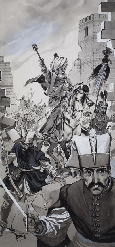 La caduta di Costantinopoli (gouache su carta) da Angus McBride