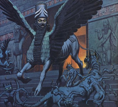 Il Lamassu (litografia a colori) da Angus McBride