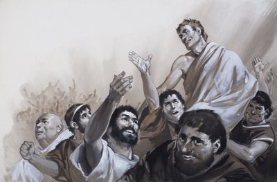 Il regno di Agrippa, da "La gloria che fu Roma" (gouache su carta) da Angus McBride