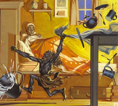 Tokoloshes (guazzo su carta) da Angus McBride