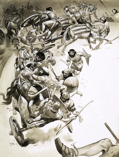Scena di battaglia non identificata da Angus McBride
