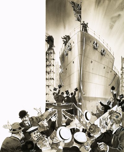 Nave non identificata in fase di varo da Angus McBride