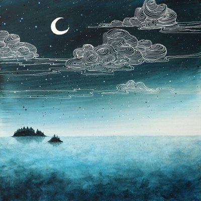 Notte al chiaro di luna sull
