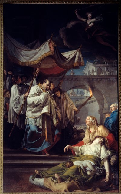San Carlo Borromeo comunica con i pestiferi da Anicet Charles Gabriel Lemonnier