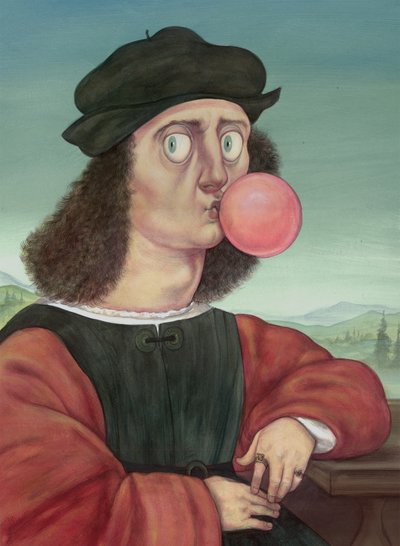 Uomo maleducato con gomma da masticare da Anita Kunz