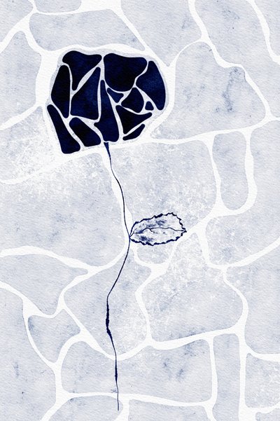 Rosa blu astratta da Ankie Kooi