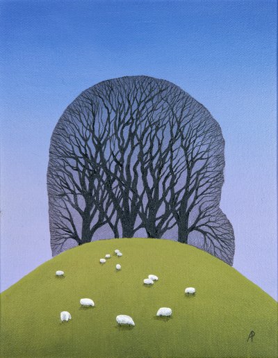 Collina con pecore, 2017 da Anna Phillips