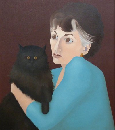 Donna con gatto, 1982 da Anna Phillips