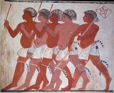 Copia di dipinto dalla tomba privata 74 di Thenuny, Tebe I da Anna