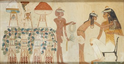 Copia di pittura murale dalla tomba privata 38 di Djeserkeresonb, Tebe I da Anna