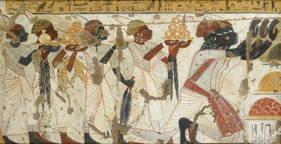 Copia di pittura murale dalla tomba privata 40 di Huy, Tebe I,1, 75-78, 20° secolo da Anna