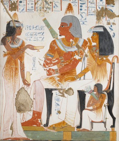 Copia di pittura murale, tomba privata 181 di Nebamun e Ipuky, Tebe, XX secolo da Anna