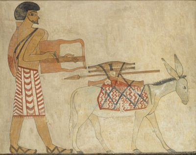 Copia di pittura murale, tomba privata 3 di Khnumhotpe III, Beni Hasan da Anna