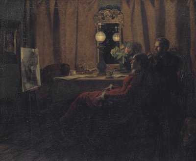 Valutando il lavoro del giorno da Anna Ancher