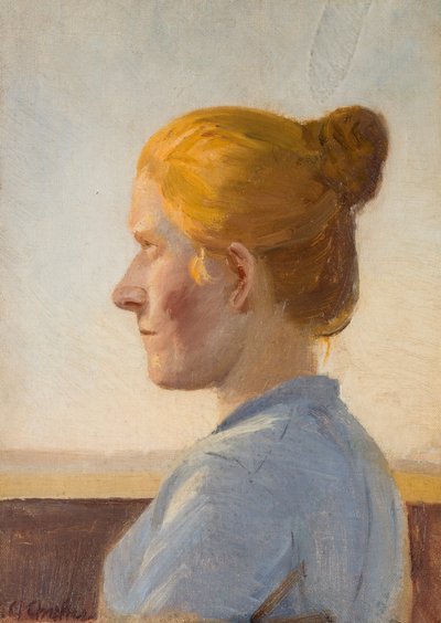Danese:  En skagenspige Una giovane donna di Skagen da Anna Ancher