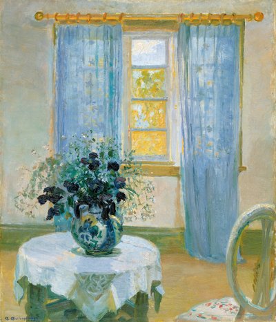 Interno con clematide da Anna Ancher