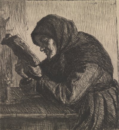 Vecchia donna che legge da Anna Ancher