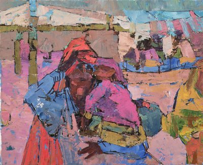 Madre con bambino addormentato da Anna Contemporary Artist Kostenko