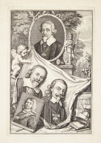 Ritratto di gruppo dei membri della famiglia Sehested da Anna Folkema