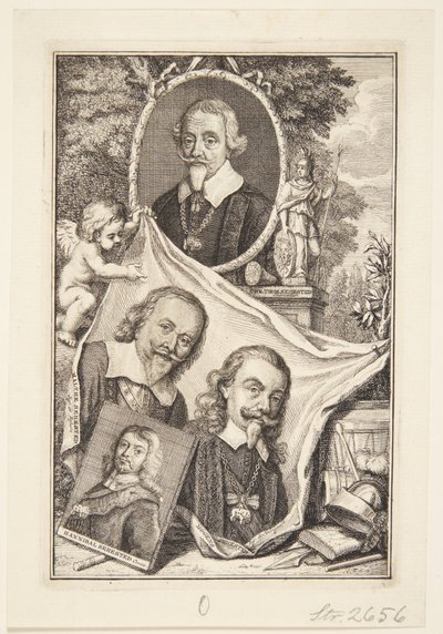 Ritratto di gruppo dei membri della famiglia Sehested da Anna Folkema