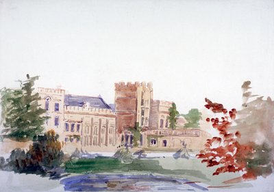 Castello visto attraverso gli alberi, c. 1864-1930 da Anna Lea Merritt