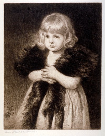Miss Mildred Carter - La boa della nonna, c1864-1930 da Anna Lea Merritt