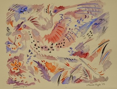 4 Canto del cigno, 2023 (acquerello) da Anna Pugh
