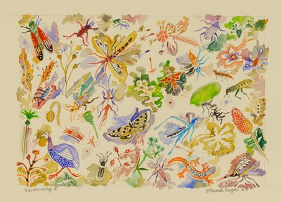 5 Canto del cigno, 2023 (acquerello) da Anna Pugh