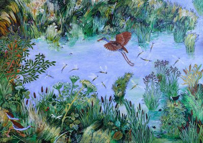 A Mayfly Moment, 2022 (acrilico su tavola) da Anna Pugh