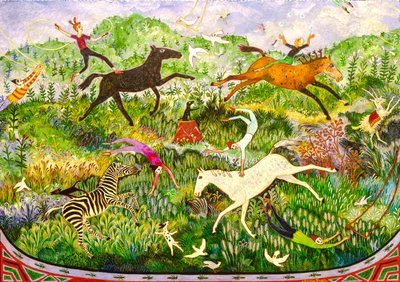 E per il mio prossimo trucco, 2017 (acrilico) da Anna Pugh
