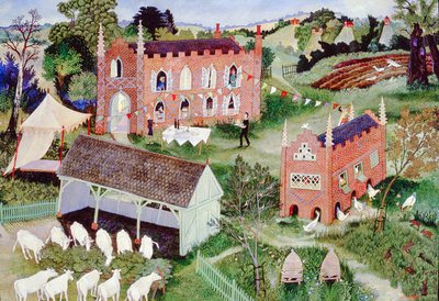 Casetta per uccelli, 2002 (acrilico) da Anna Pugh