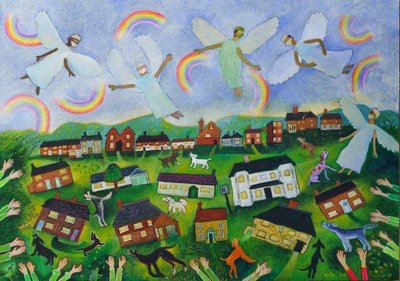 Applausi per gli angeli, 2021 (dipinto) da Anna Pugh