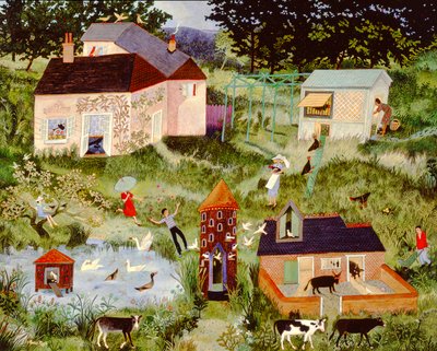 Abbassarsi e tuffarsi, 2006 (acrilico) da Anna Pugh