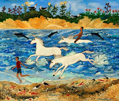 Esercizio di unicorno, 2012 (acrilico) da Anna Pugh