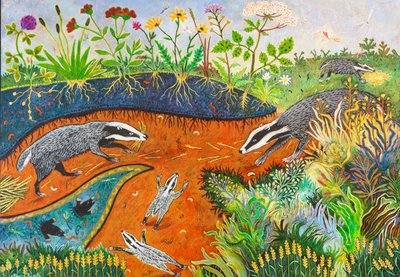 Pulizie, 2019 (acrilico) da Anna Pugh