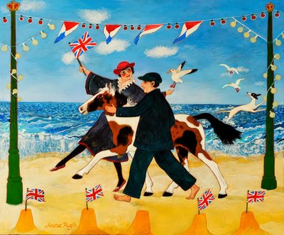 Giubileo in riva al mare, 2011 (acrilico) da Anna Pugh