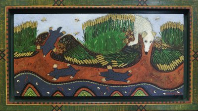 La talpa sulla collina, 2016 (acrilico) da Anna Pugh