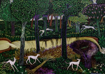 Pussys Primrose, 2017 (acrilico) da Anna Pugh