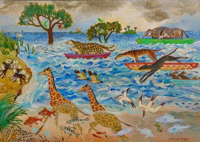 I conigli saranno conigli, 2019 (acrilico) da Anna Pugh