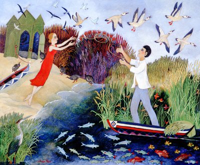 Da nave a riva, 2007 (acrilico) da Anna Pugh