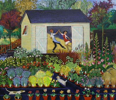 Pausa tè, 2017 (acrilico) da Anna Pugh